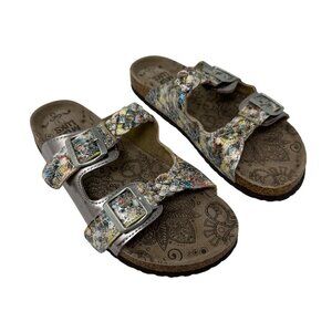 MUK LUKS Juliette Slide Sandals Adjustable Buckle Straps Womens Size 9 Summer